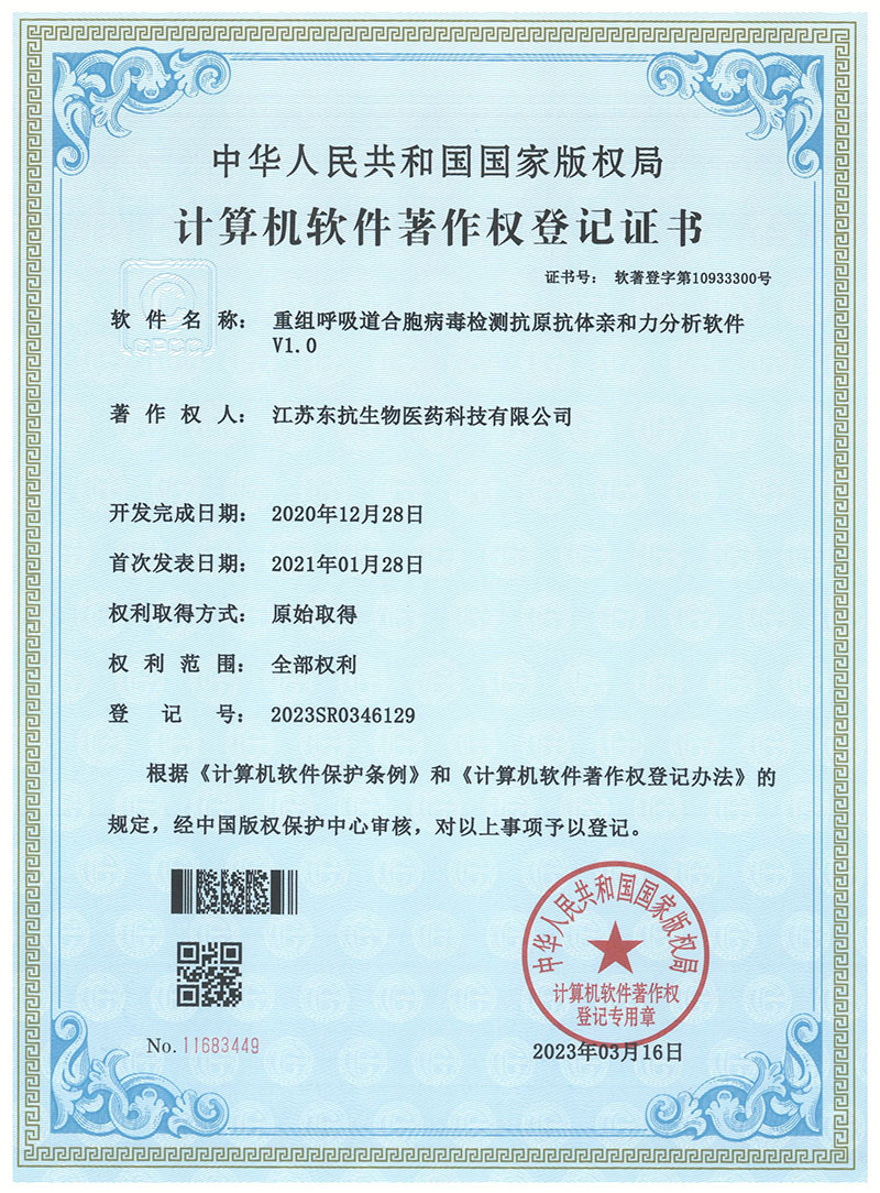 Computer Software Copyright Registration Certificate