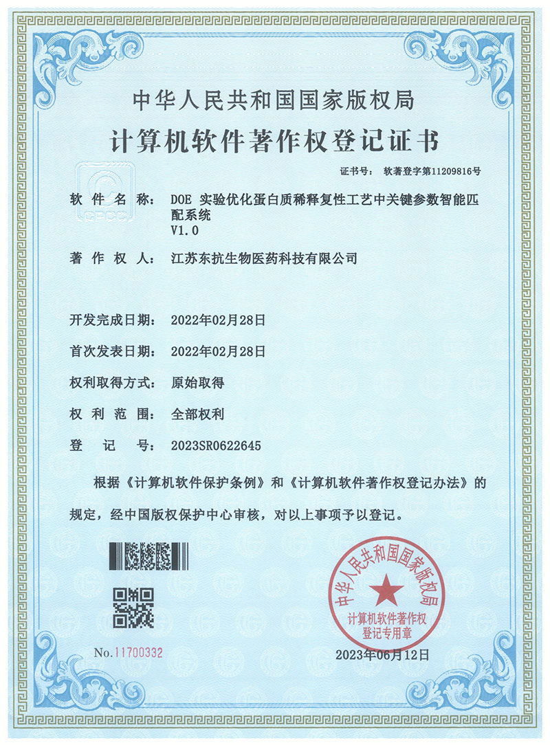 Computer Software Copyright Registration Certificate